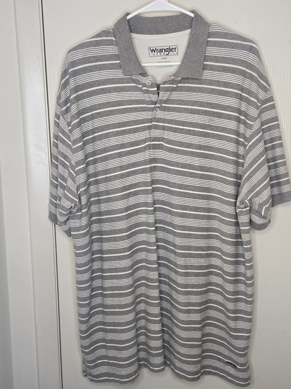 Large Wrangler Hero Short-Sleeve Stripe Polo